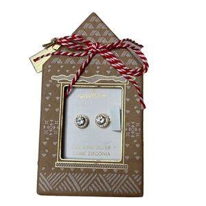 Isabella M. Sterling Silver Cubic Zirconia Earrings. NWT.